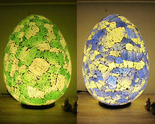 卵の形の間接照明